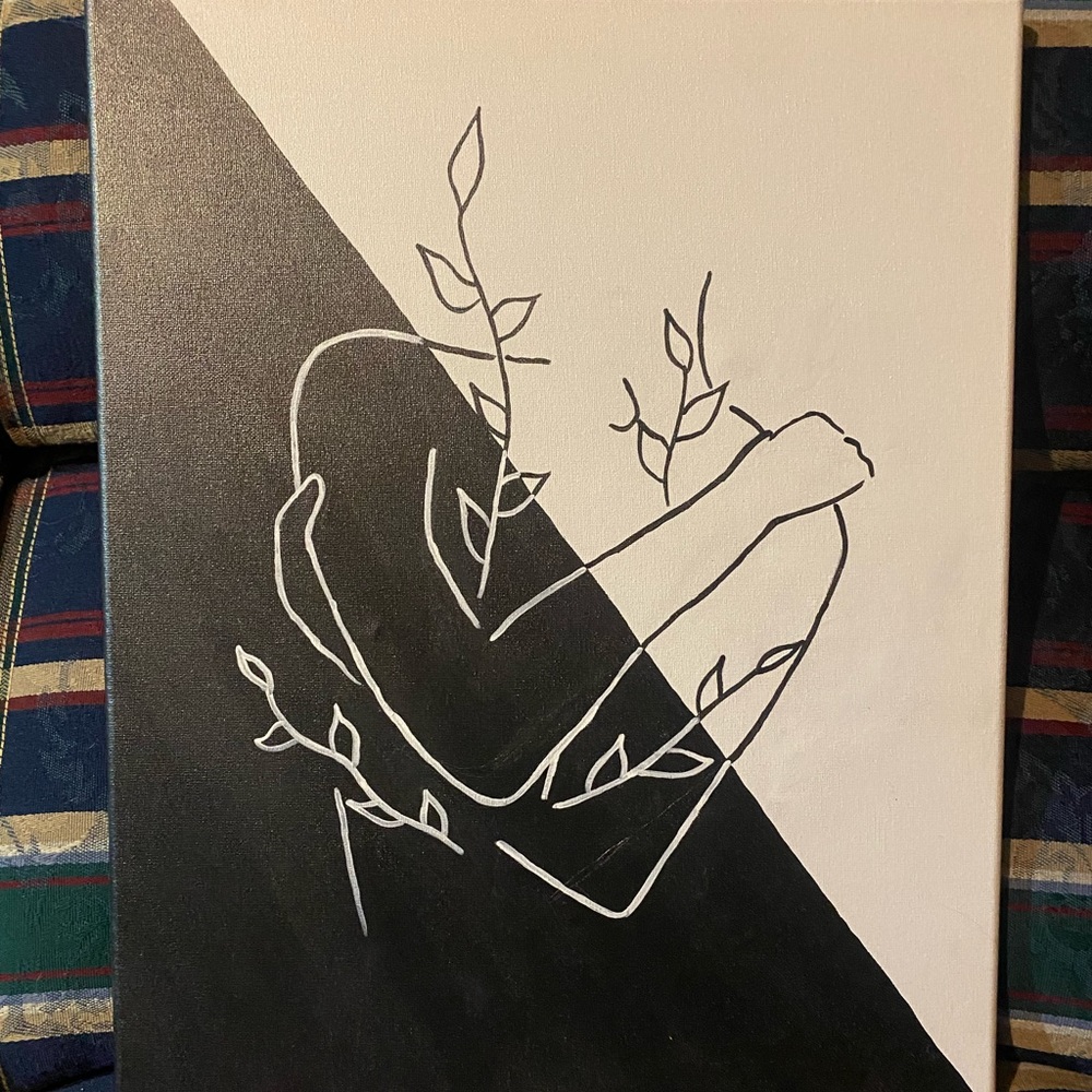 Gloss finished canvas painting